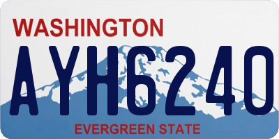 WA license plate AYH6240