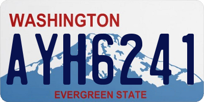 WA license plate AYH6241