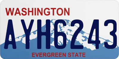 WA license plate AYH6243