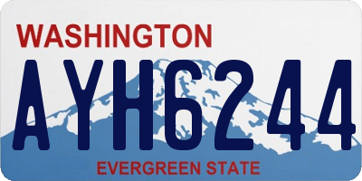 WA license plate AYH6244