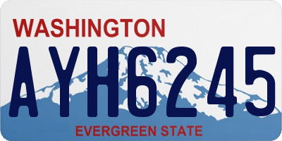 WA license plate AYH6245