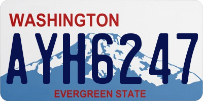 WA license plate AYH6247
