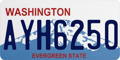 WA license plate AYH6250