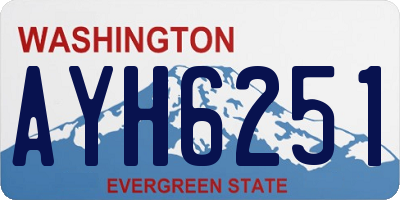 WA license plate AYH6251