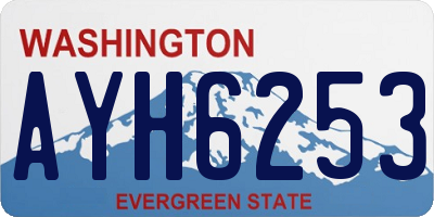 WA license plate AYH6253