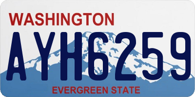 WA license plate AYH6259
