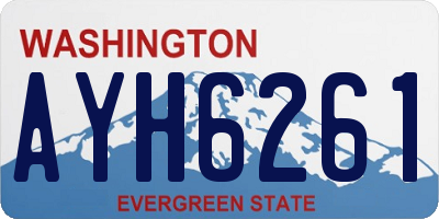WA license plate AYH6261