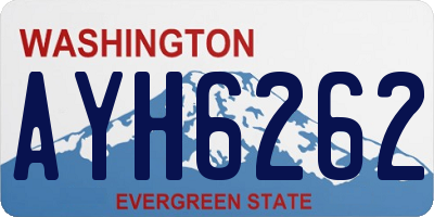 WA license plate AYH6262