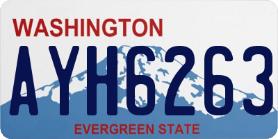 WA license plate AYH6263