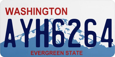 WA license plate AYH6264