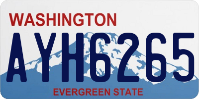WA license plate AYH6265