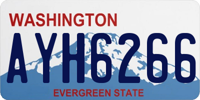 WA license plate AYH6266
