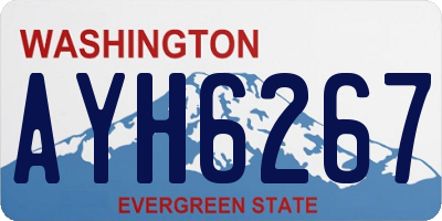 WA license plate AYH6267