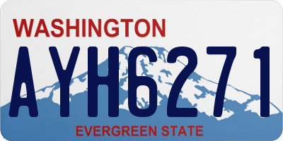 WA license plate AYH6271