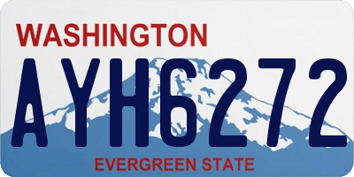 WA license plate AYH6272