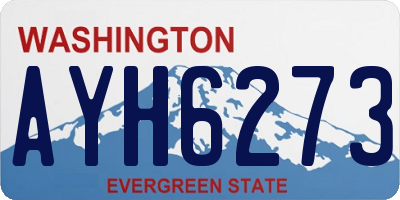 WA license plate AYH6273