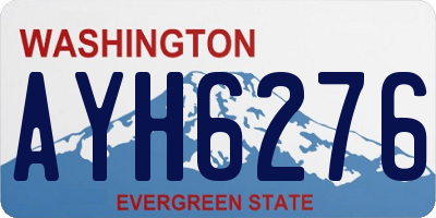 WA license plate AYH6276