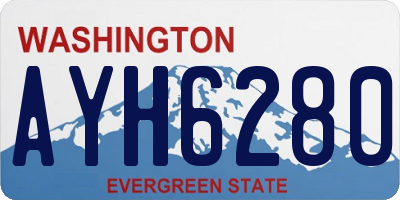 WA license plate AYH6280