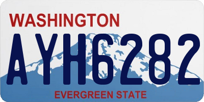 WA license plate AYH6282
