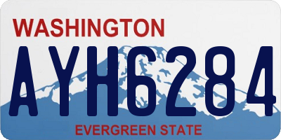WA license plate AYH6284