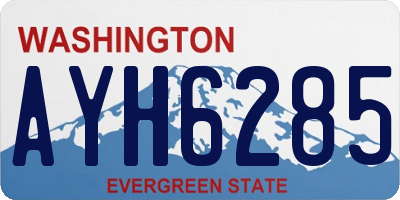 WA license plate AYH6285