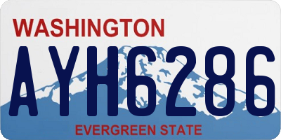WA license plate AYH6286