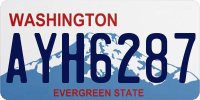 WA license plate AYH6287