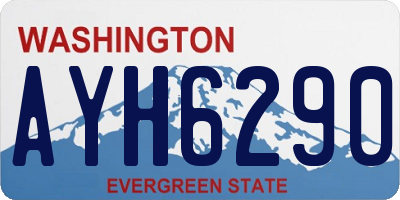 WA license plate AYH6290