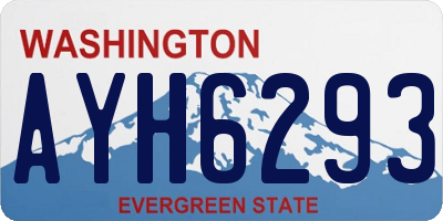 WA license plate AYH6293