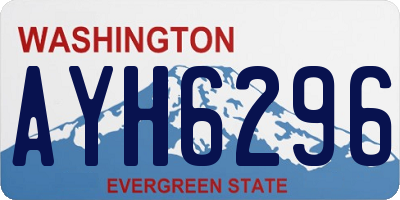 WA license plate AYH6296