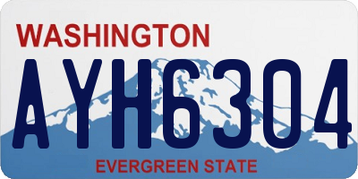 WA license plate AYH6304