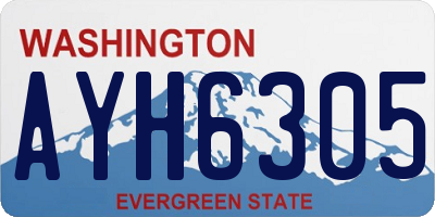 WA license plate AYH6305