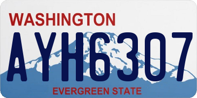 WA license plate AYH6307