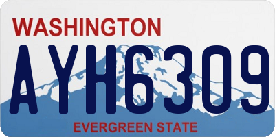 WA license plate AYH6309