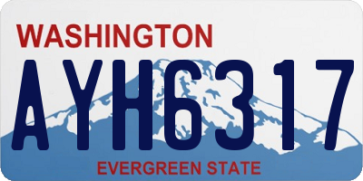 WA license plate AYH6317