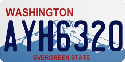 WA license plate AYH6320