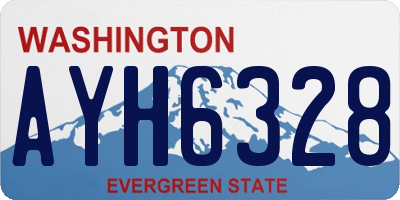 WA license plate AYH6328