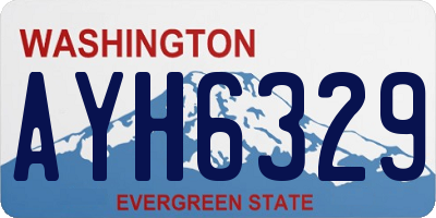 WA license plate AYH6329