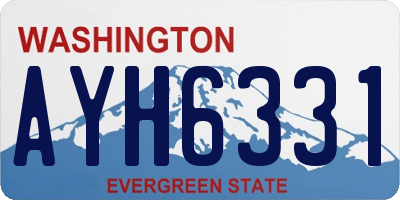 WA license plate AYH6331
