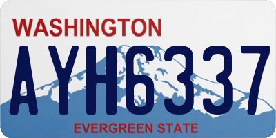 WA license plate AYH6337
