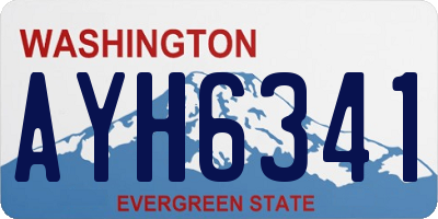 WA license plate AYH6341