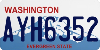 WA license plate AYH6352