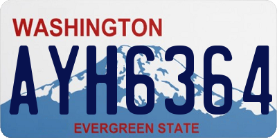 WA license plate AYH6364
