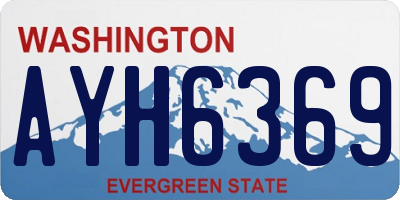 WA license plate AYH6369