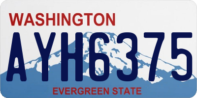WA license plate AYH6375