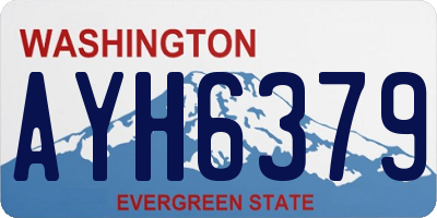 WA license plate AYH6379