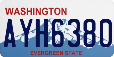 WA license plate AYH6380
