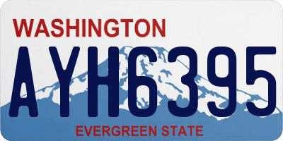 WA license plate AYH6395