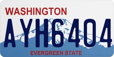 WA license plate AYH6404