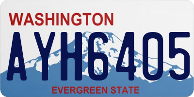 WA license plate AYH6405